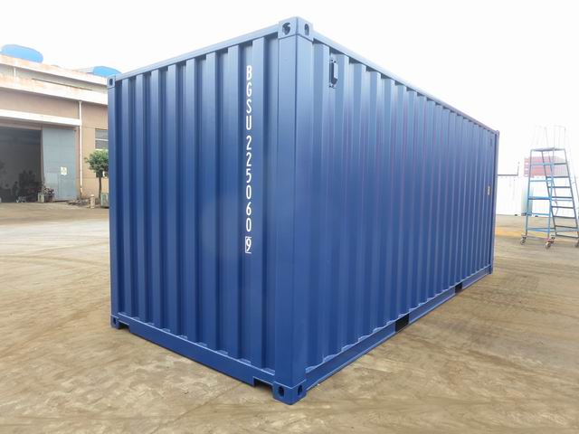 Container maritime neuf de 20 pieds en bleu - 1er voyage et modèle high cube