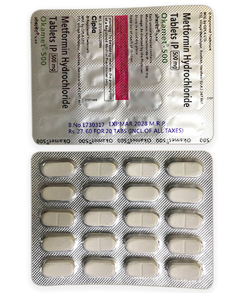 Blistertabletten Metformin 500 mg